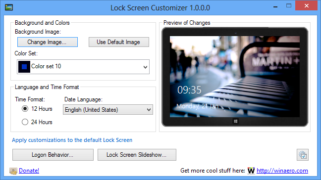 نرم افزار Lock Screen Customizer