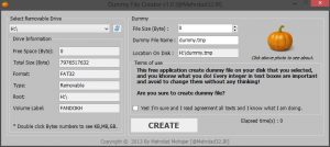 نرم افزار Dummy File Creator برای جلوگیری از ویروسی شدن فلش دیسک ها