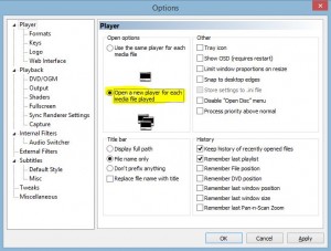 پخش چند فایل همزمان در Media Player Classic  - برای مشاهده تصویر در اندازه اصلی روی آن کلیک نمایید